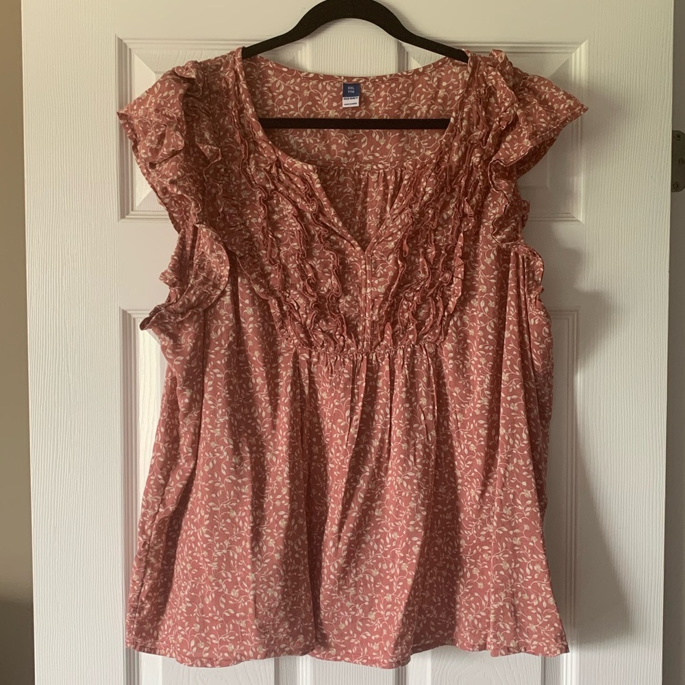 Old Navy Floral Ruffle Blouse